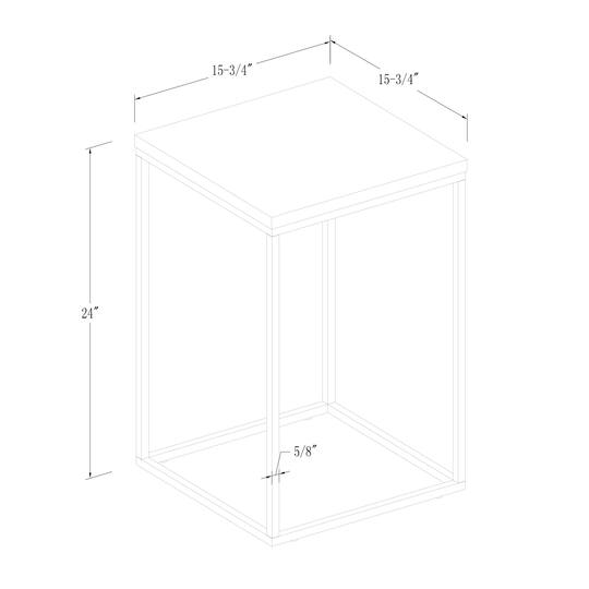 Walker Edison Modern Square Side Table